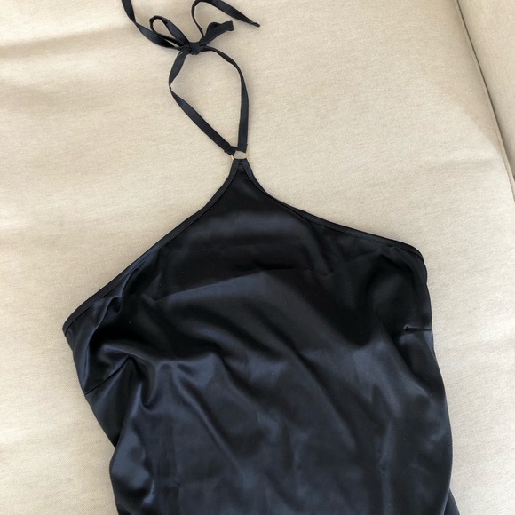 Parade high slit satin halter dress - Picture 3 of 4